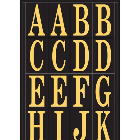 Hy-Ko 2In Black/Gold Letters, 10PK A02102